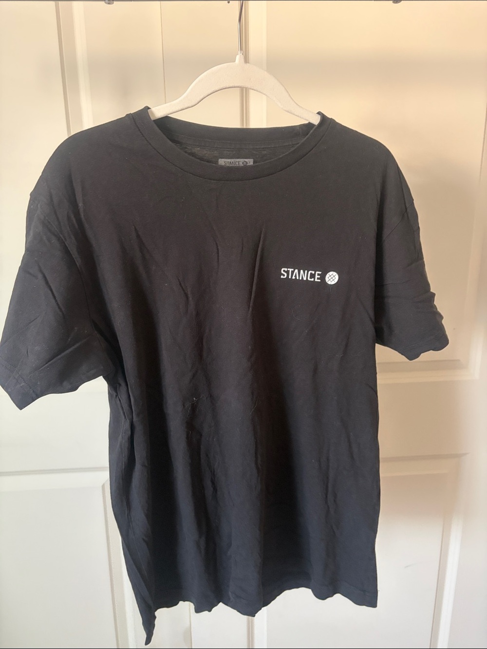Stance Men’s Black Crewneck T-Shirt with White Logo